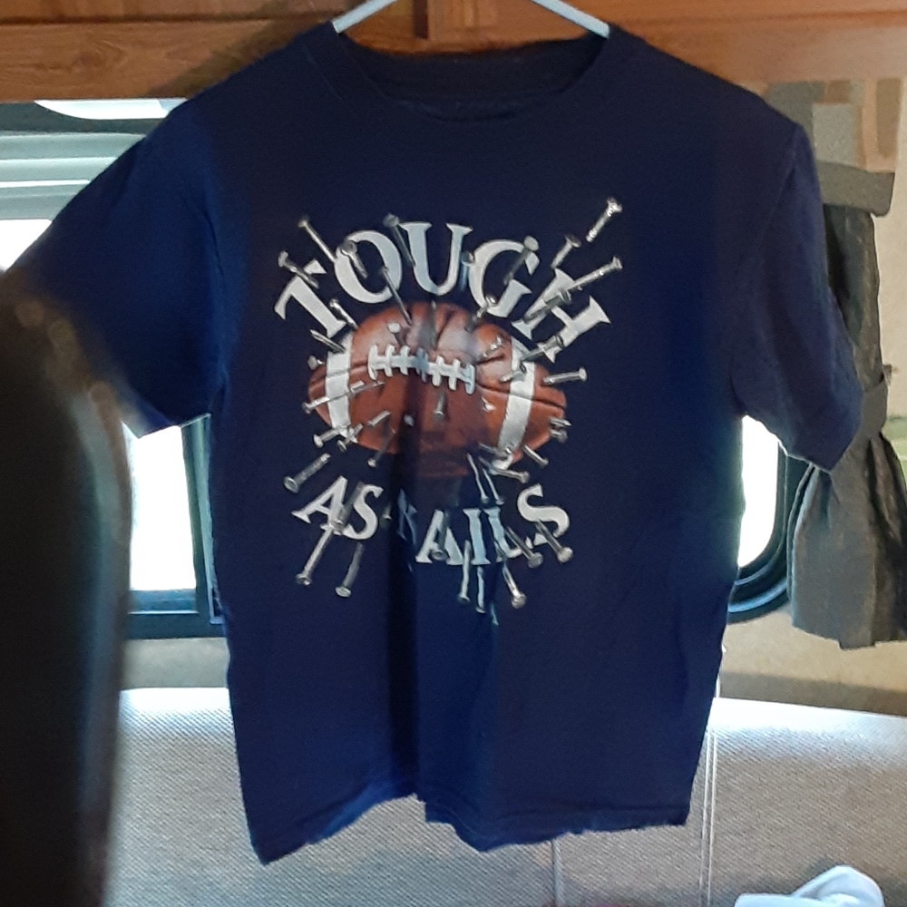 Kids large or womans large "tough as nails" tee
